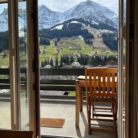 2-zimmer Mit Grossem Balkon Und Bergpanorama - 400m Von Talstation Sillerenbahn Adelboden