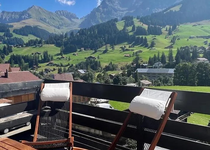 2-zimmer Mit Grossem Balkon Und Bergpanorama - 400m Von Talstation Sillerenbahn Adelboden