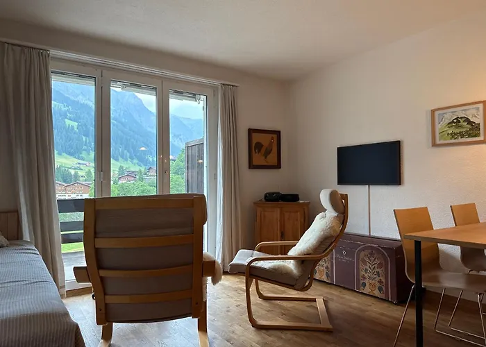 Lejlighed 2-zimmer Mit Grossem Balkon Und Bergpanorama - 400m Von Talstation Sillerenbahn Adelboden